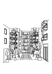 Apartments Coloring Book 9FE90862 (12 Coloring Pages)