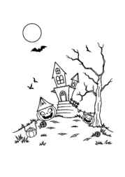 Halloween Night Coloring Book B6F3EC14 (12 Coloring Pages)