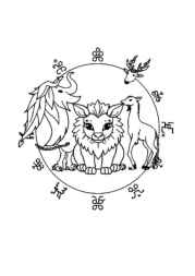 Lunar New Year Coloring Book 07D1C028 (12 Coloring Pages)