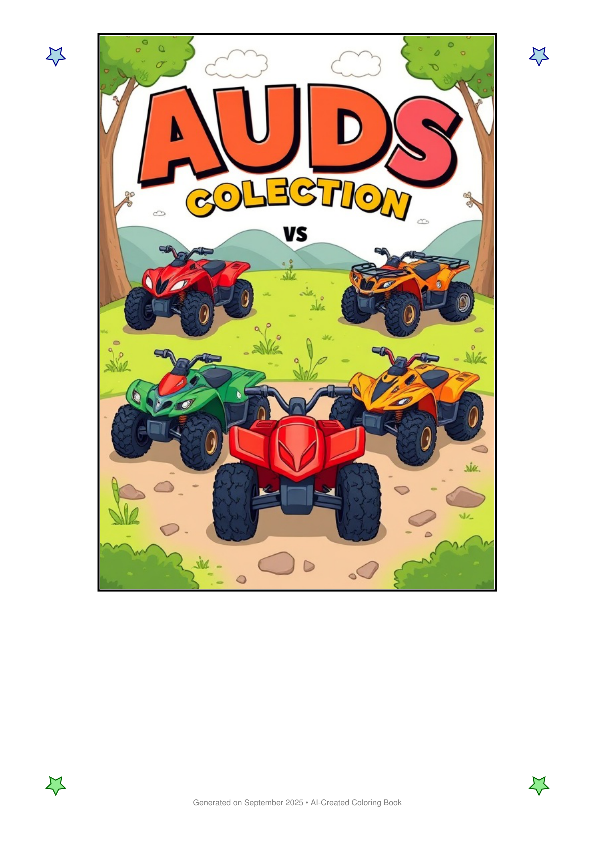 ATVs and Quads Coloring Book 1190F177 (12 Coloring Pages)