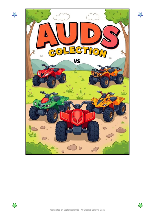 ATVs and Quads Coloring Book 1190F177 (12 Coloring Pages)