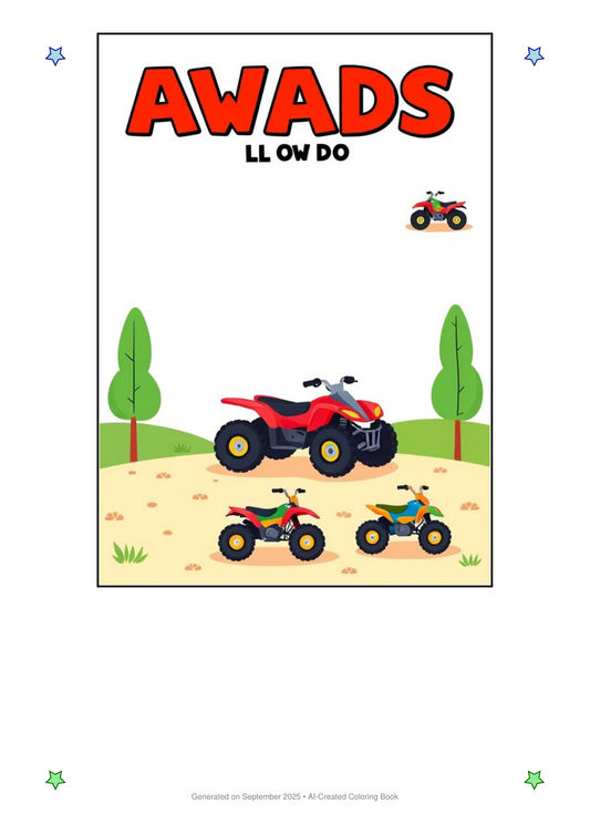 ATVs and Quads Coloring Book 272233BB (12 Coloring Pages)