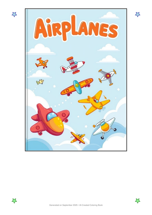 Airplanes Coloring Book 0E696A17 (12 Coloring Pages)
