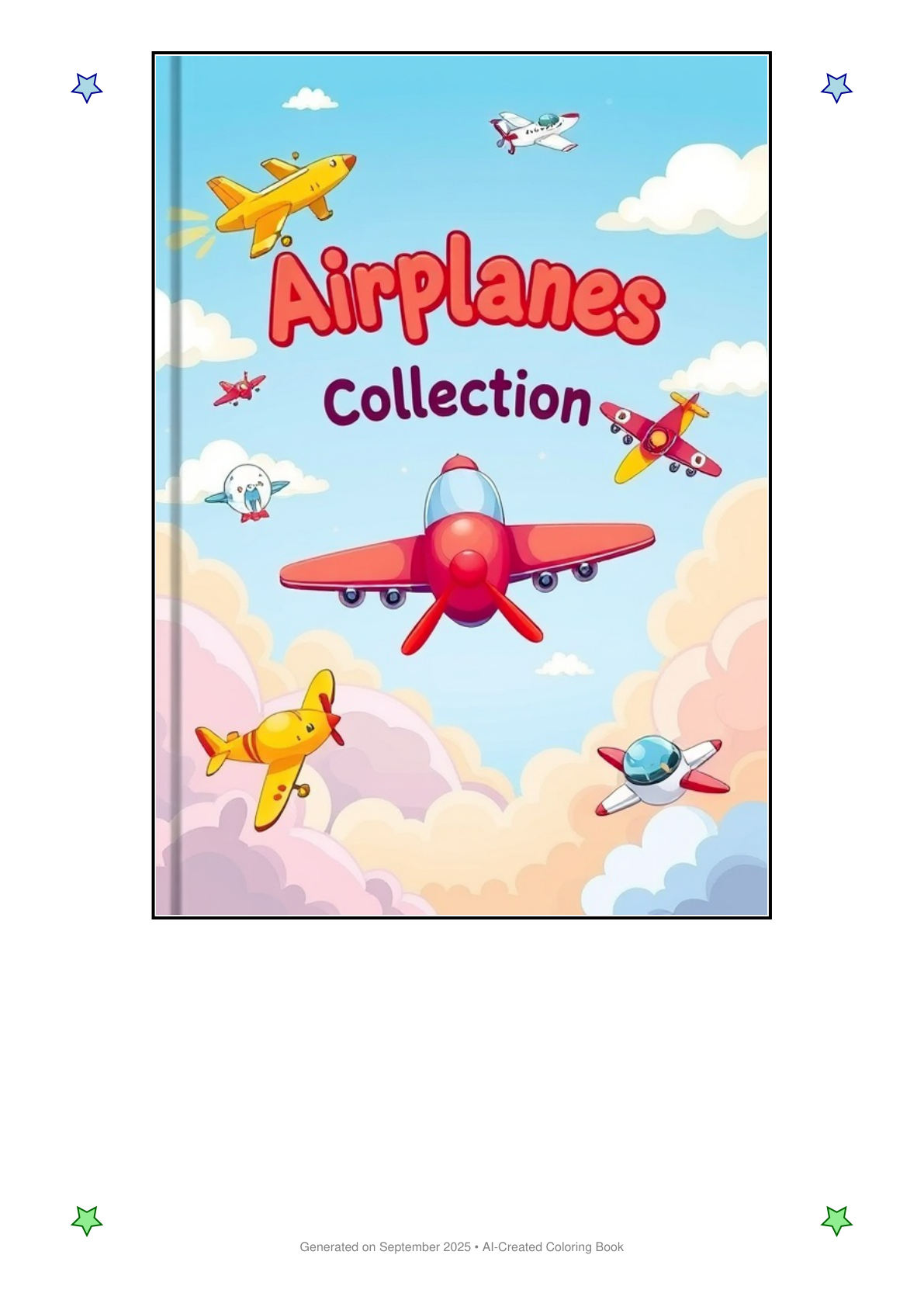 Airplanes Coloring Book 481A5D15 (12 Coloring Pages)