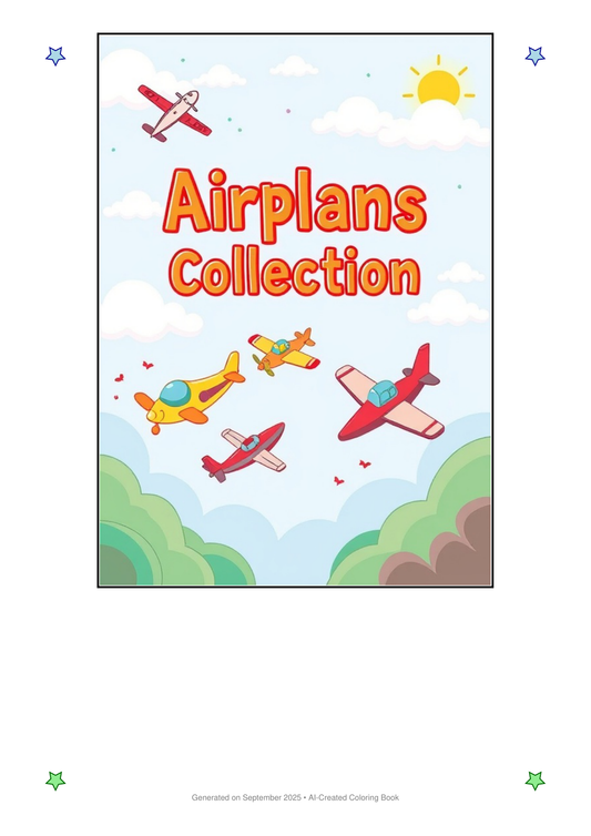 Airplanes Coloring Book DBB845C4 (12 Coloring Pages)
