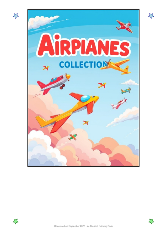 Airplanes Coloring Book FEDF77E9 (12 Coloring Pages)