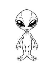 Aliens Coloring Book D452E340 (12 Coloring Pages)