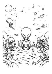 Aliens Coloring Book D452E340 (12 Coloring Pages)