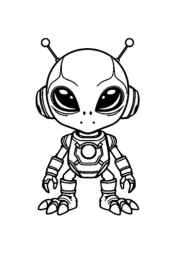 Aliens Coloring Book D452E340 (12 Coloring Pages)
