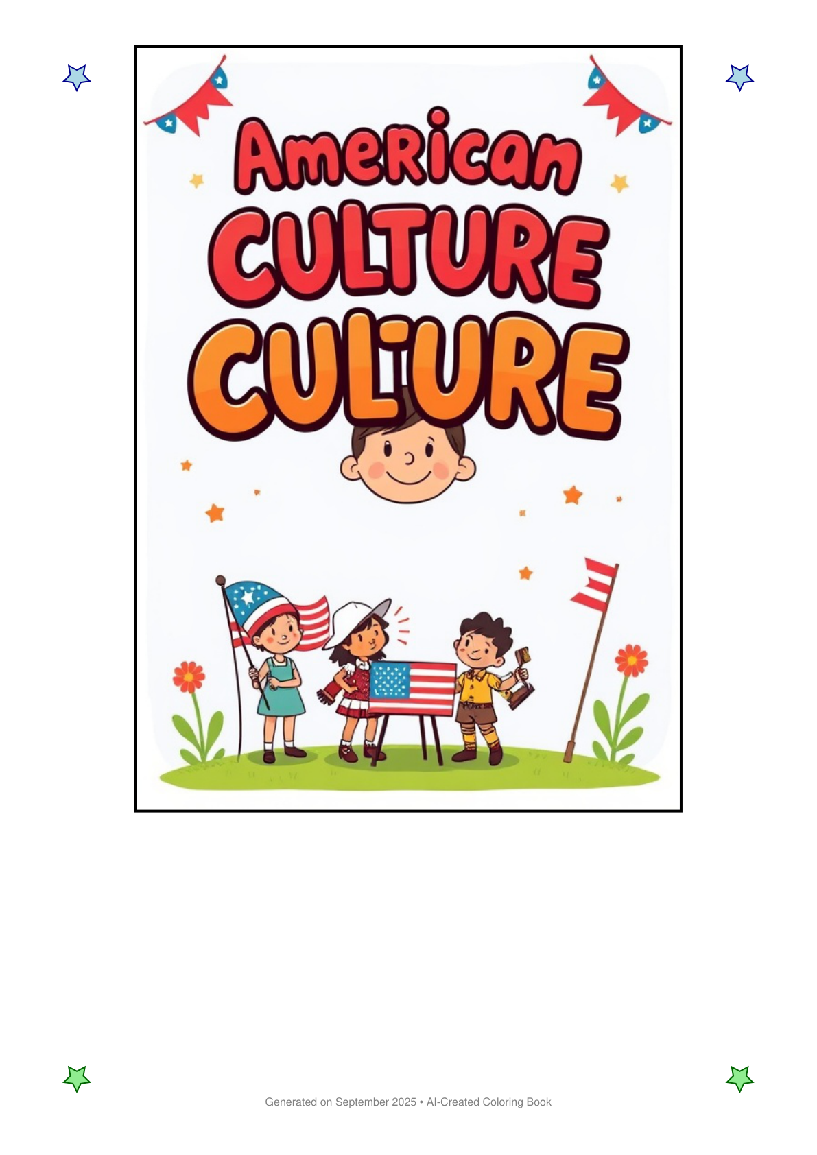 American Culture Coloring Book 04F1EA27 (12 Coloring Pages)