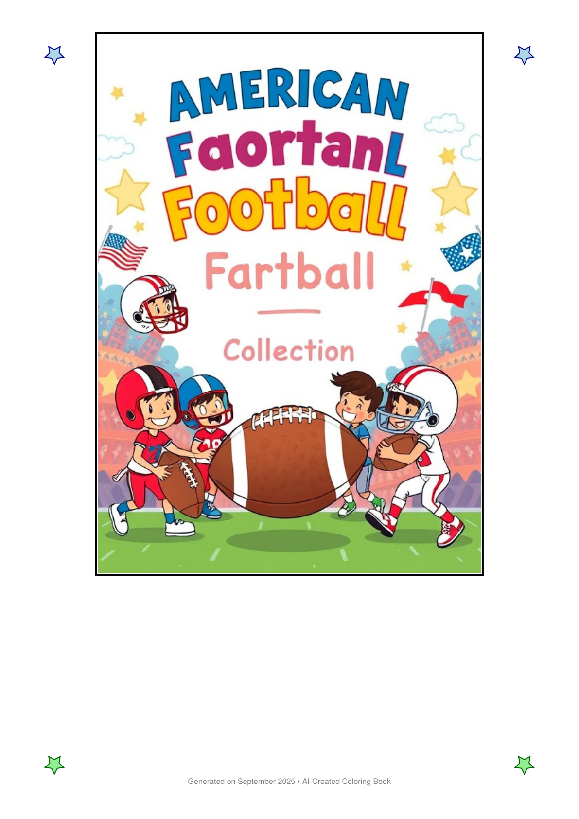 American Football Coloring Book F7DC7D07 (12 Coloring Pages)