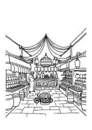 Arabian Culture Coloring Book B75E54E4 (12 Coloring Pages)