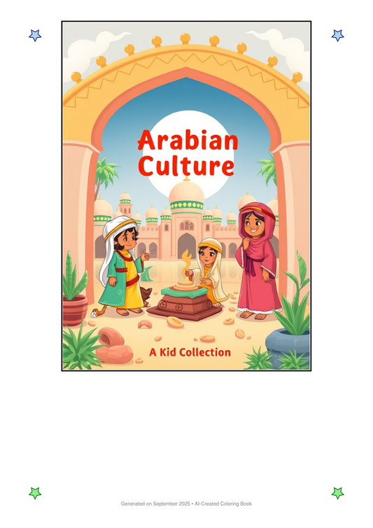 Arabian Culture Coloring Book DDA2BC6B (12 Coloring Pages)
