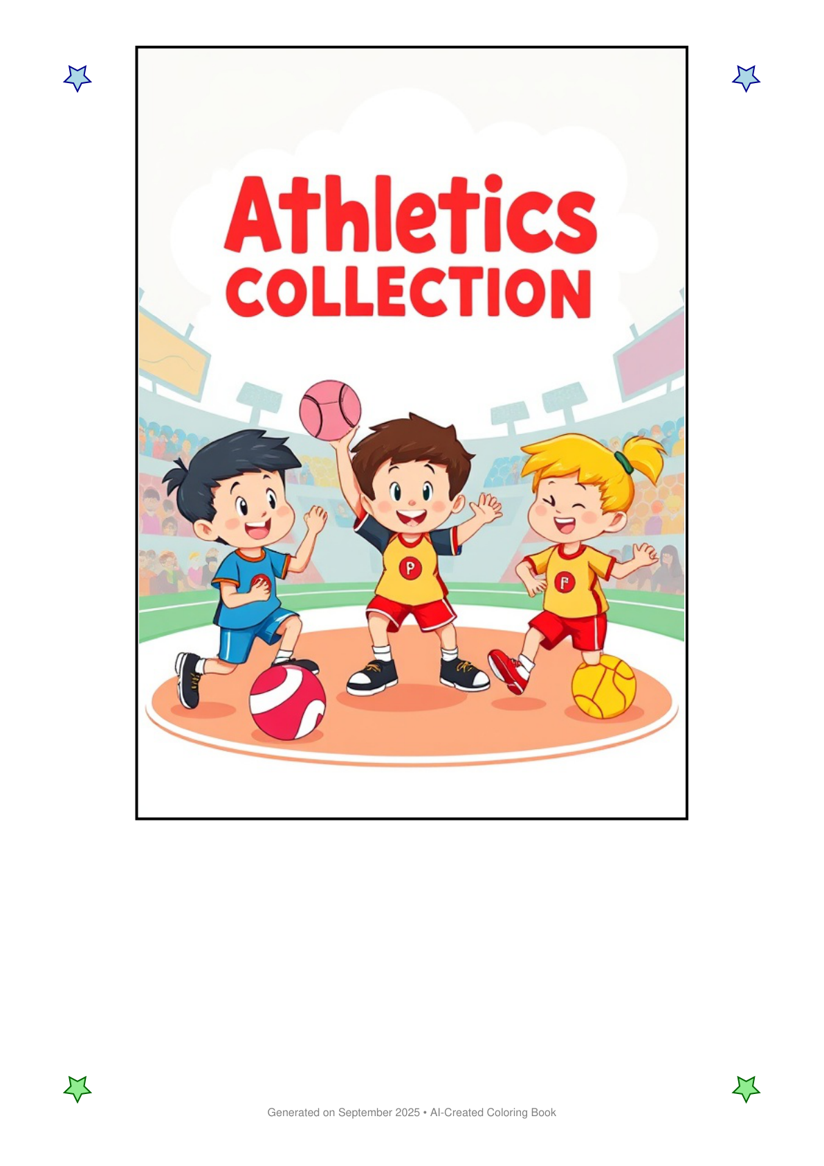 Athletics Coloring Book 344643DE (12 Coloring Pages)