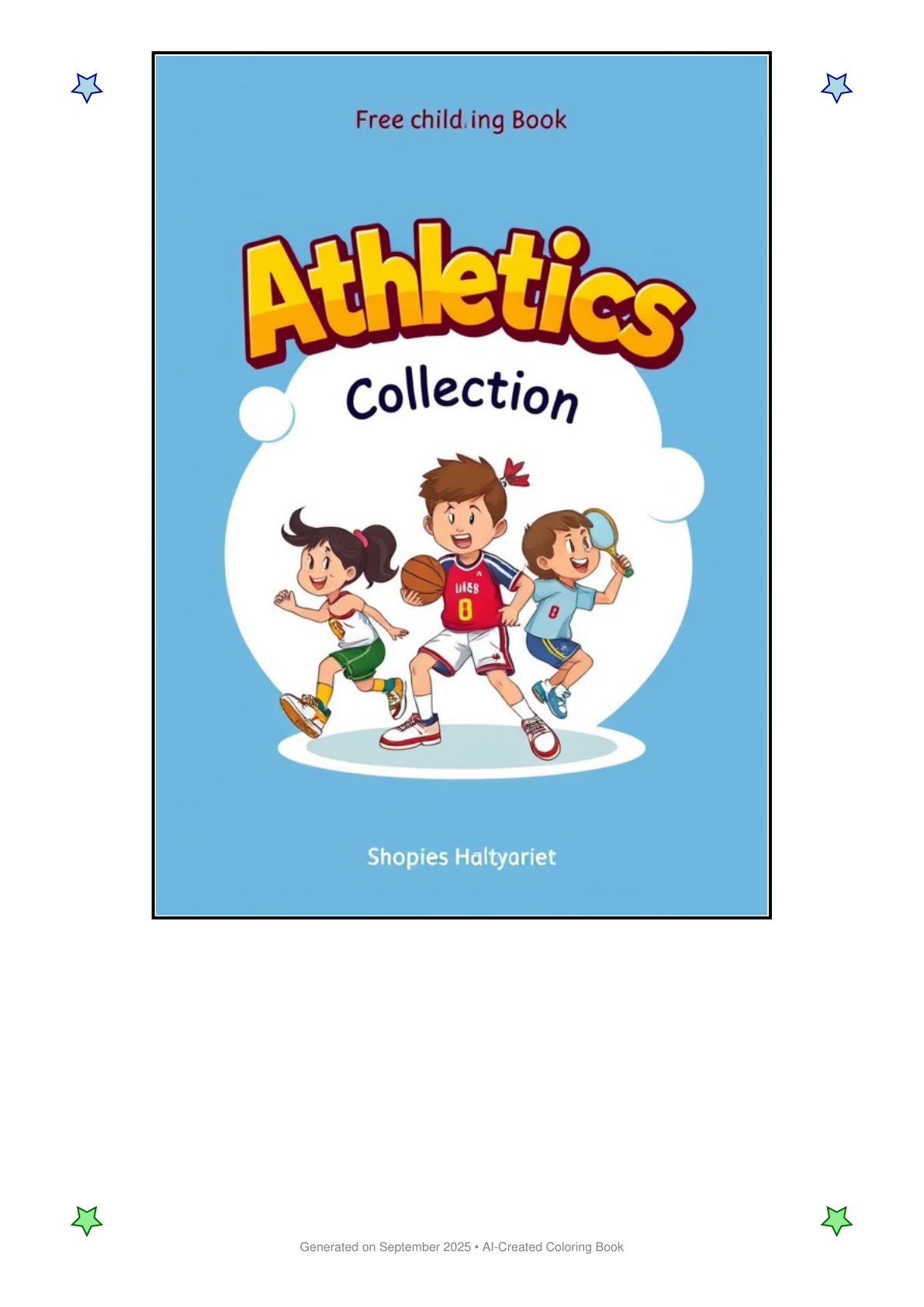 Athletics Coloring Book A8590063 (12 Coloring Pages)