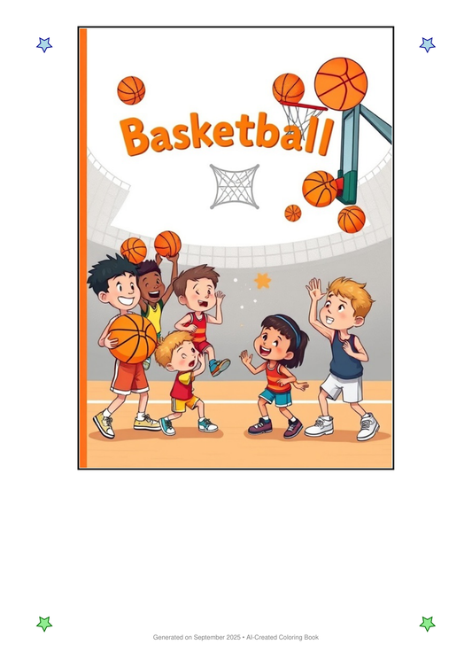 Basketball Coloring Book 03F781DE (12 Coloring Pages)