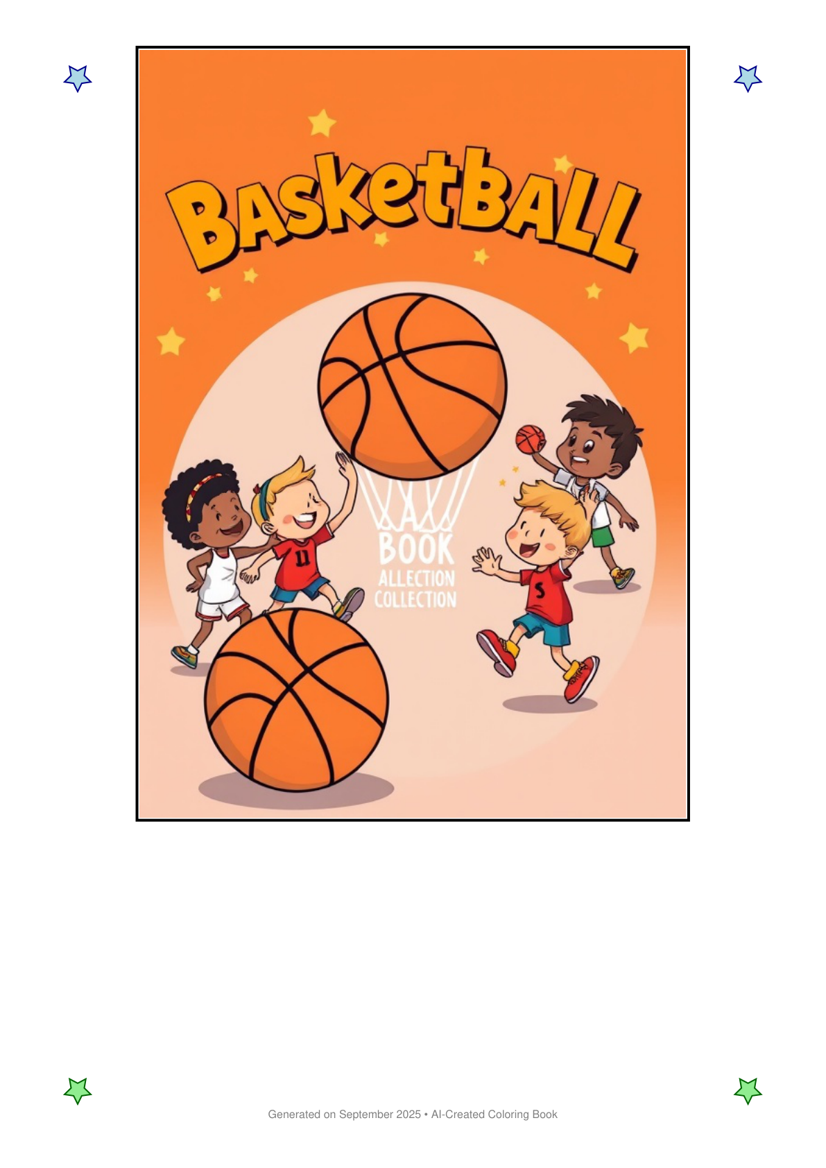 Basketball Coloring Book 288603F0 (12 Coloring Pages)