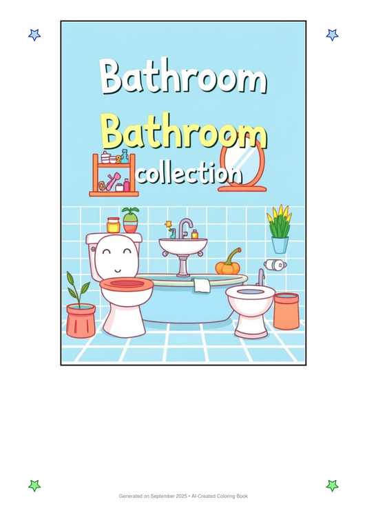 Bathroom Coloring Book 075BF453 (12 Coloring Pages)