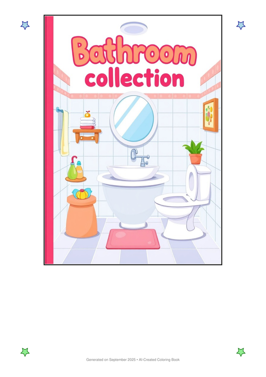Bathroom Coloring Book A7F8668C (12 Coloring Pages)
