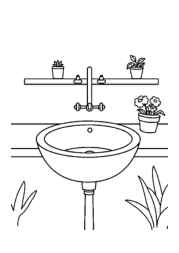 Bathroom Coloring Book B505A6DB (12 Coloring Pages)