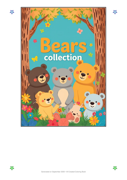 Bears Coloring Book 76D34705 (12 Coloring Pages)