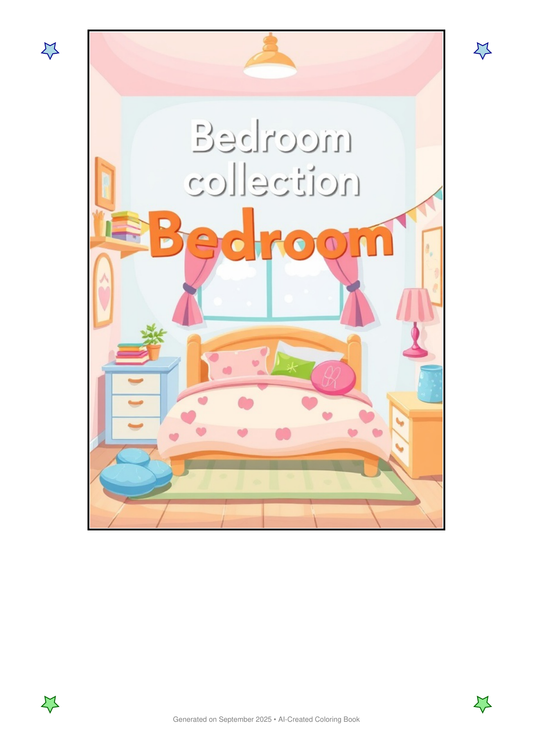 Bedroom Coloring Book A71E4EA5 (12 Coloring Pages)