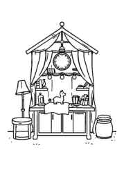 Bedroom Coloring Book A71E4EA5 (12 Coloring Pages)