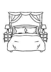 Bedroom Coloring Book B889C932 (12 Coloring Pages)