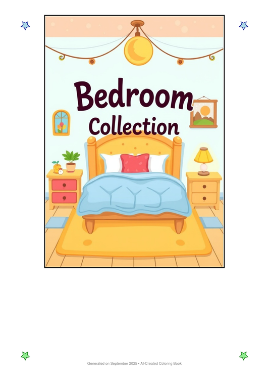 Bedroom Coloring Book CAAB42B7 (12 Coloring Pages)