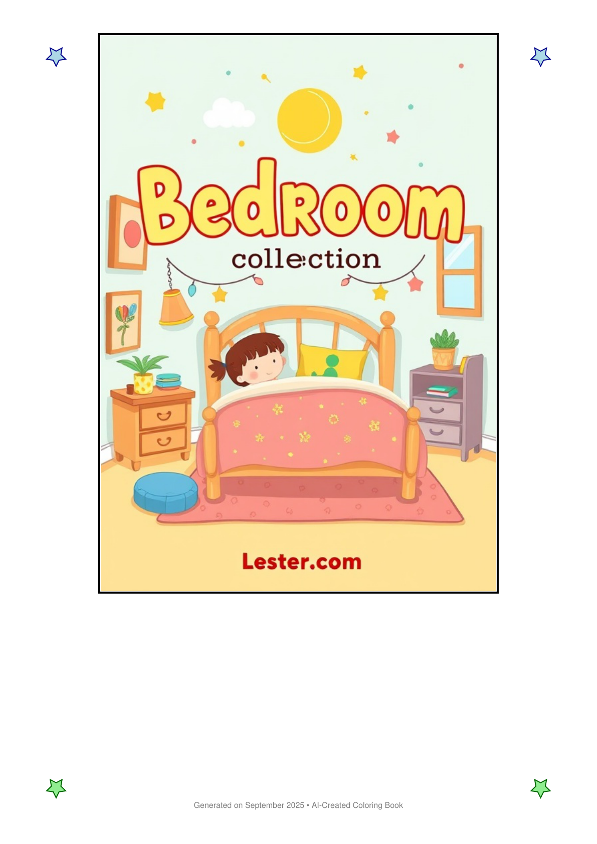 Bedroom Coloring Book D93B0E51 (12 Coloring Pages)