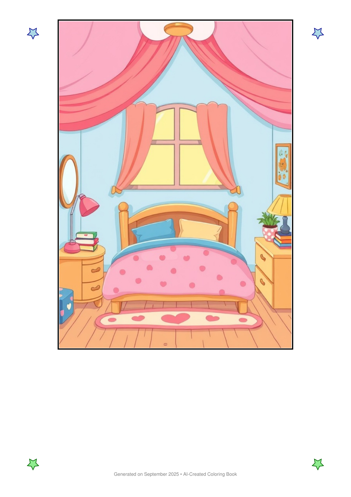Bedroom Coloring Book D9F98A41 (12 Coloring Pages)