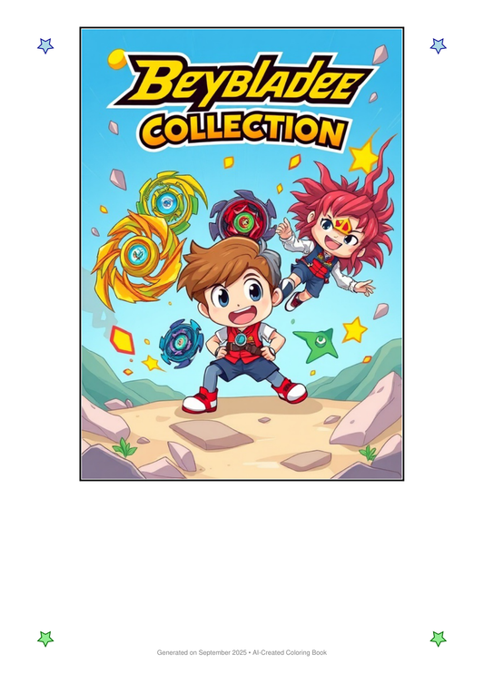 Beyblade Coloring Book 9E79777A (12 Coloring Pages)