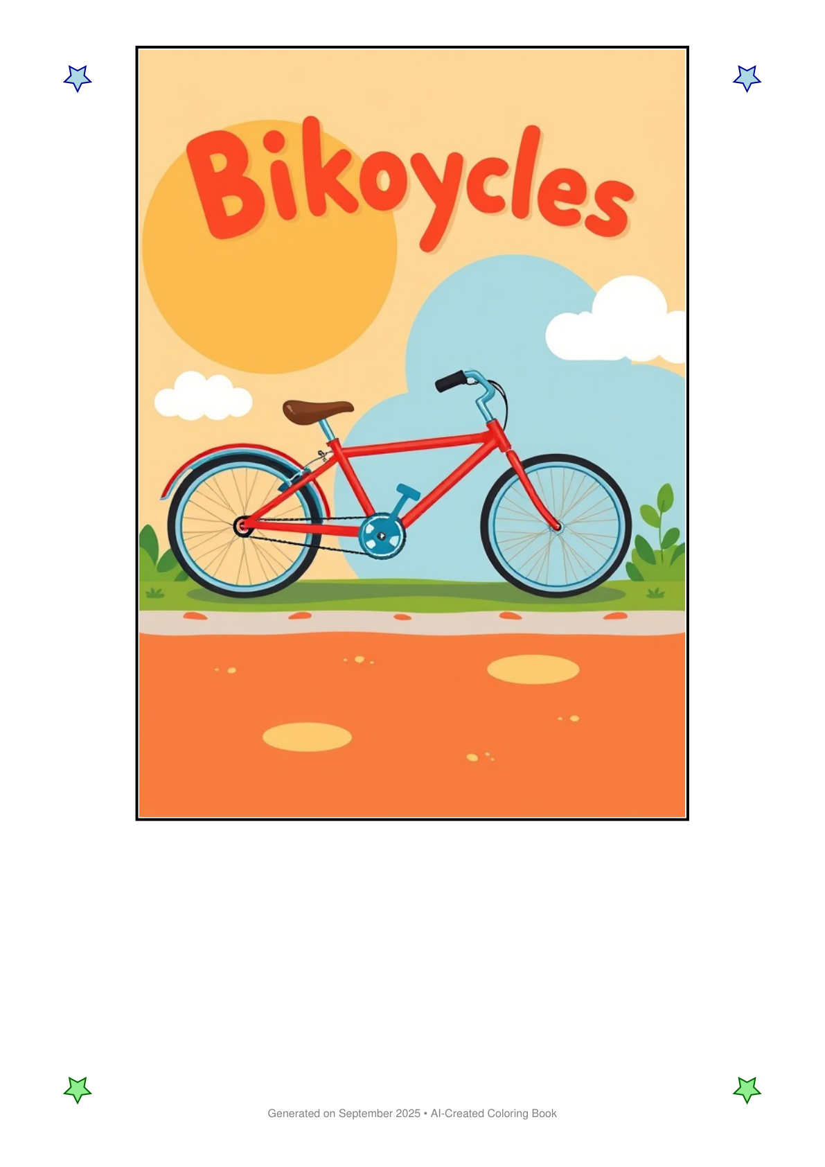Bicycles Coloring Book A28B05E3 (12 Coloring Pages)
