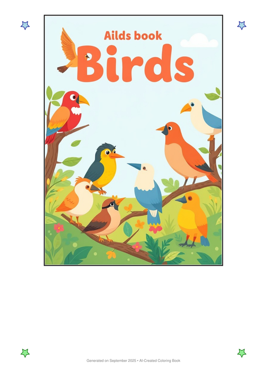 Birds Coloring Book 3A79DE2B (12 Coloring Pages)