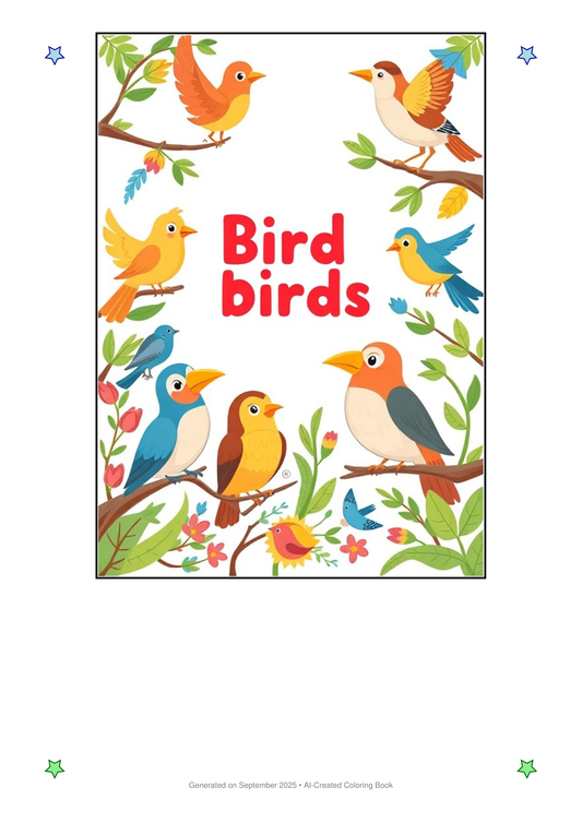 Birds Coloring Book 953A918C (12 Coloring Pages)