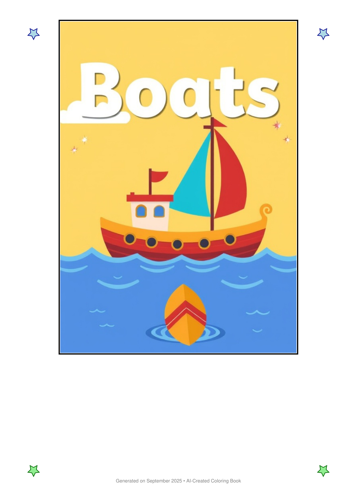 Boats Coloring Book C7515E1C (12 Coloring Pages)