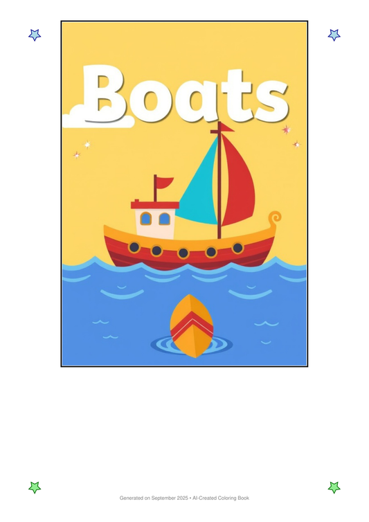 Boats Coloring Book C7515E1C (12 Coloring Pages)