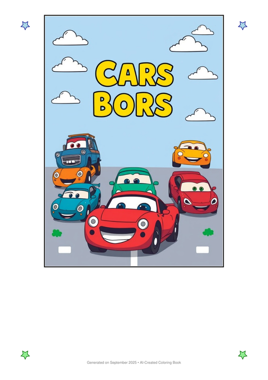 Cars Coloring Book 41118D81 (12 Coloring Pages)