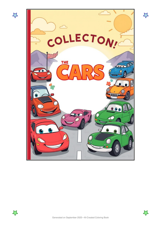 Cars Coloring Book 7EB5D30D (12 Coloring Pages)