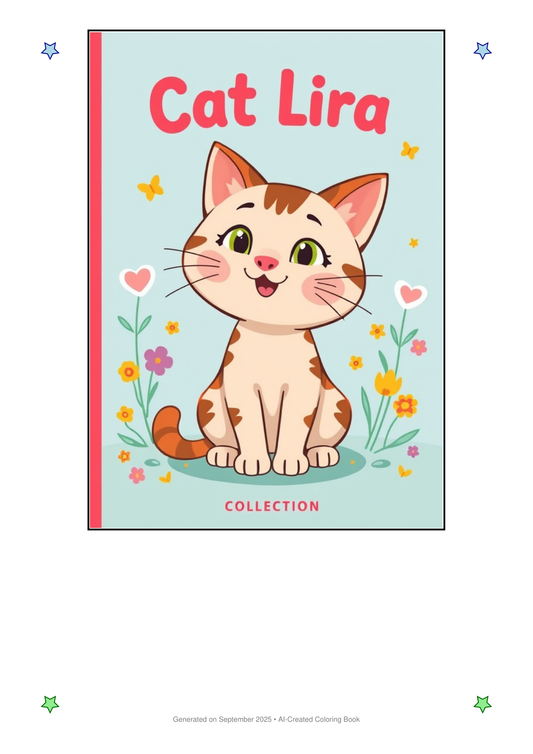Cat Lira Coloring Book AAE249A7 (12 Coloring Pages)