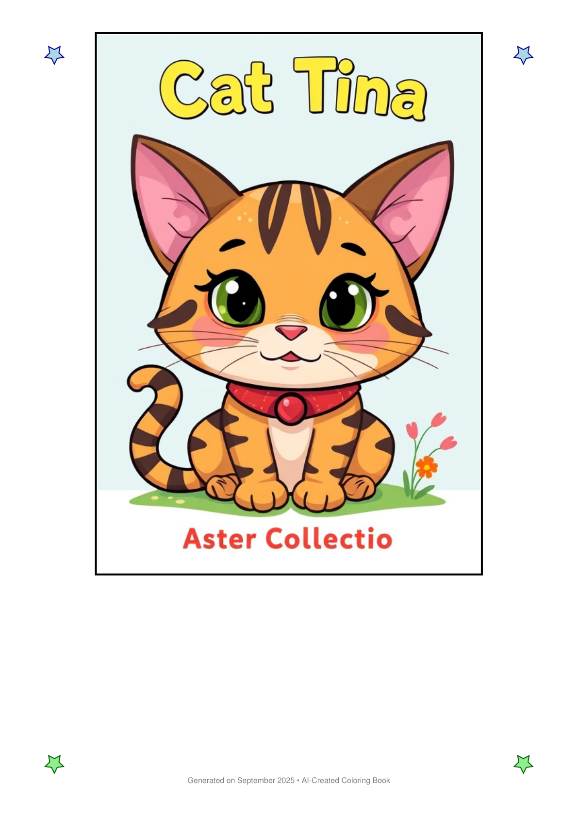 Cat Tina Coloring Book C58C27E4 (12 Coloring Pages)