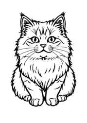 Cats Coloring Book BA46E74C (12 Coloring Pages)