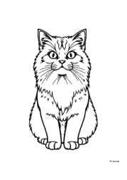 Cats Coloring Book BA46E74C (12 Coloring Pages)