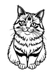 Cats Coloring Book F9B03D55 (12 Coloring Pages)