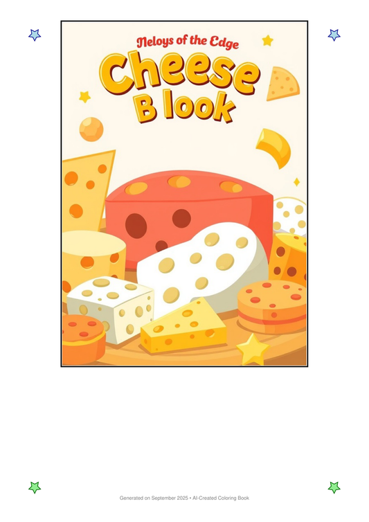 Cheese Coloring Book 72FEB022 (12 Coloring Pages)