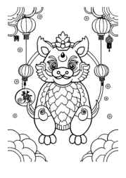 Chinese Culture Coloring Book 73C50020 (12 Coloring Pages)