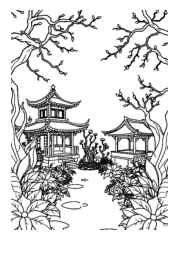 Chinese Culture Coloring Book 73C50020 (12 Coloring Pages)