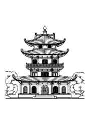Chinese Culture Coloring Book 73C50020 (12 Coloring Pages)