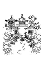 Chinese Culture Coloring Book FFEEFE7C (12 Coloring Pages)