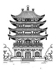 Chinese Culture Coloring Book FFEEFE7C (12 Coloring Pages)